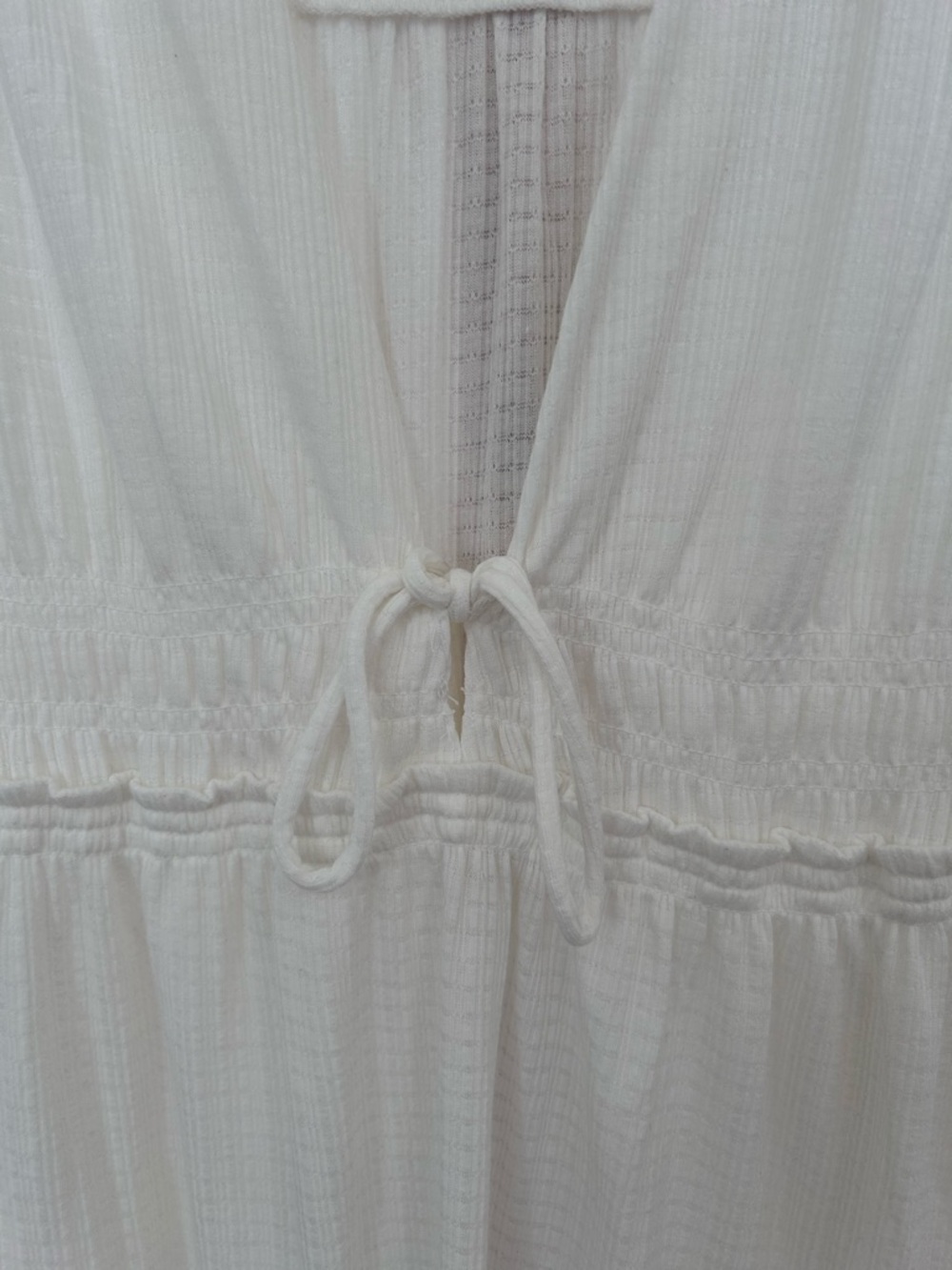 Free People Beach Bound Ruched Top Ivory White Women’s Size Medium NWOT - Picture 5 of 8